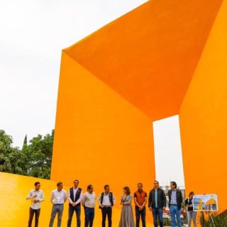 Rehabilitan "La Gran Puerta" en el Parque Amarillo
