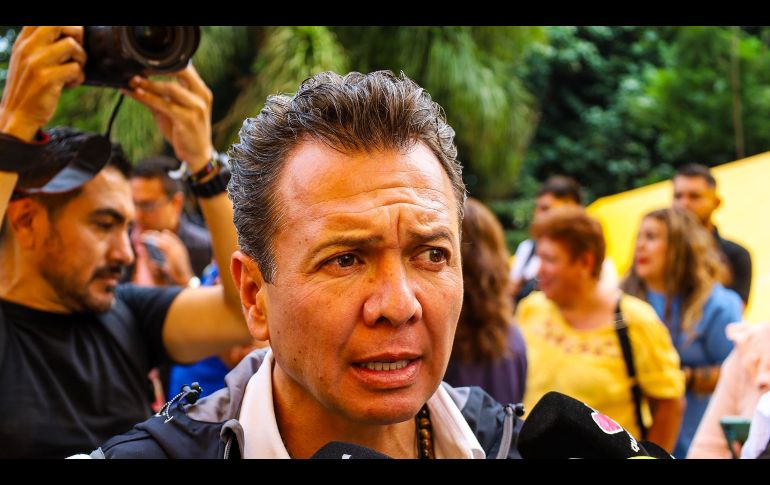 Lemus Navarro dijo que MC es un partido de tercera vía, con un electorado joven, y adelantó que Delgado estará en los próximos informes de Gobierno de actores de Jalisco. EL INFORMADOR / A. Navarro