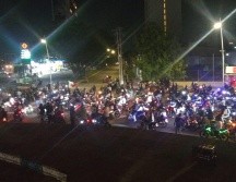 Los motociclistas llegaron a la Glorieta Niños Héroes. ESPECIAL