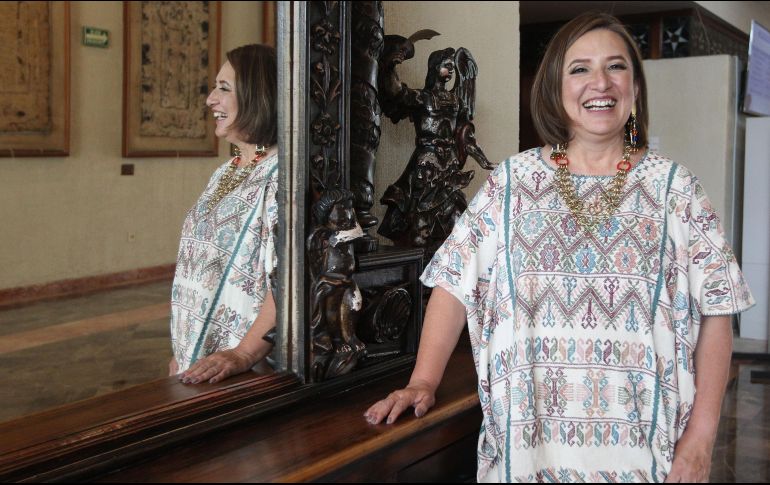 Xóchitl Gálvez es actualmente la precandidata a la presidencia por el Frente Amplio de México, quien recientemente ha revelado si, de ganar, viviría en El Palacio Nacional o en Los Pinos. EL INFORMADOR/ ARCHIVO.