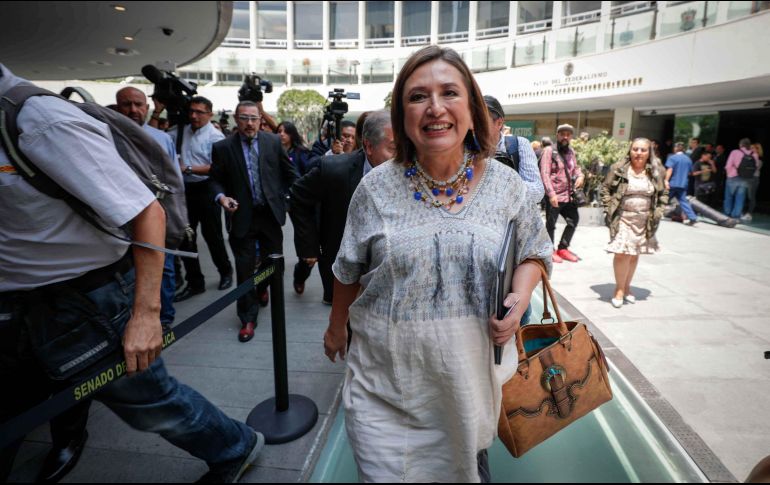 Ante las declaraciones del Presidente, Gálvez le respondió ante los medios de comunicación previo a la sesión del Senado de la República y recalcó que grosería es la situación que vive México en la actualidad. SUN / D. Sánchez