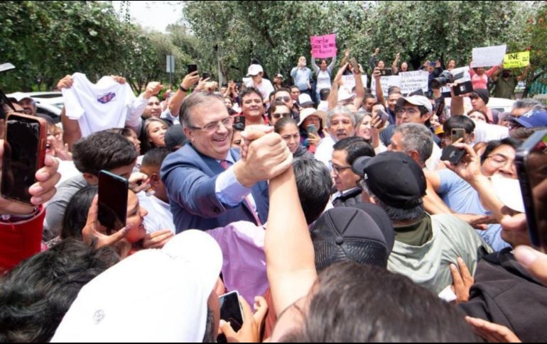 Ebrard descartó participar en la reunión privada para conocer los resultados a las 17:00 horas. ESPECIAL/@m_ebrard