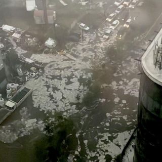 Fuerte tormenta con granizo azota el poniente de la ciudad (VIDEO)