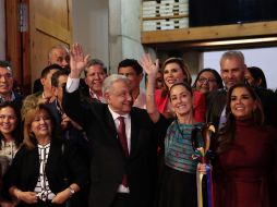 El presidente Andrés Manuel López Obrador entregó el bastón del mando a Claudia Sheinbaum. SUN / D. Sánchez.