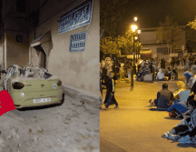 Sobrevivientes al terremoto de Marruecos compartieron en redes sociales el momento exacto en que cimbró la tierra. EFE / J. Morchidi; RRSS.