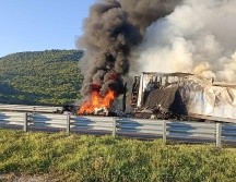No hubo personas lesionadas y el conductor fue resguardado, sin ninguna afectación a su salud. ESPECIAL/ Protección Civil