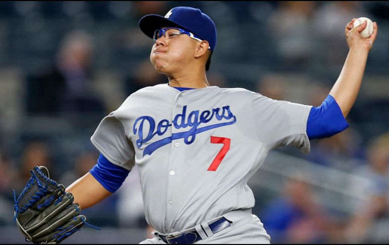 El futuro del beisbolista mexicano, Julio Urías, con el equipo de los Dodgers de Los Ángeles, es incierto. AP / ARCHIVO