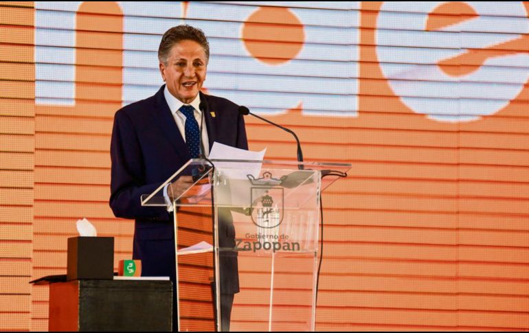 El presidente municipal de Zapopan, Juan José Frangie, pidió a sus colaboradores que sigan trabajando para dar buenos resultados a la población. EL INFORMADOR/ A. Navarro