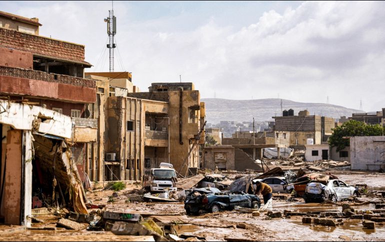 Desde el violento terremoto que sacudió la ciudad de Al Marj en 1963, esta es la peor catástrofe natural que azota esta zona del país. AFP / ESPECIAL / Oficina de Prensa del Primer Ministro libio
