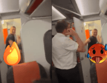 Una pareja que iba hacia Ibiza, España fue descubierta en pleno acto durante el vuelo. Especial.
