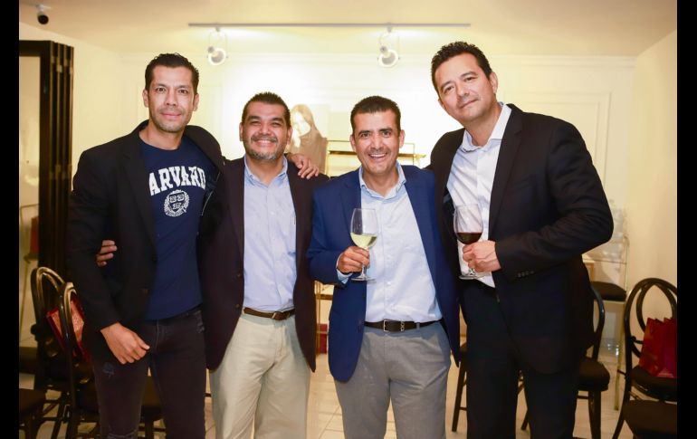 Luis Villagrán, Julio Castañeda, Tello Ramírez y Irvin Valencia. GENTE BIEN JALISCO/ Tony Martínez