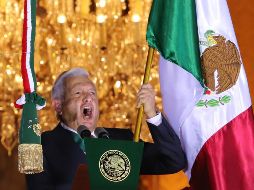 López Obrador ya está listo para dar el Grito de Independencia. SUN / ARCHIVO