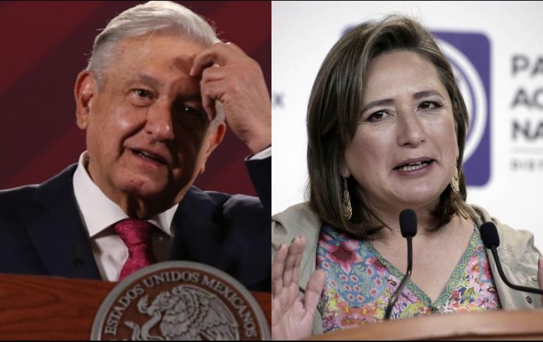 López Obrador y Xóchitl Gálvez. El Mandatario señaló que él cree más en el amor al prójimo, por lo que exhortó a buscar la conciliación. ESPECIAL / SUN