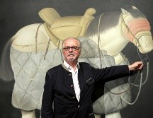 Fernando Botero en una de sus últimas exposiciones. EFE/ A. Aldai