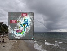 El centro de la tormenta tropical 