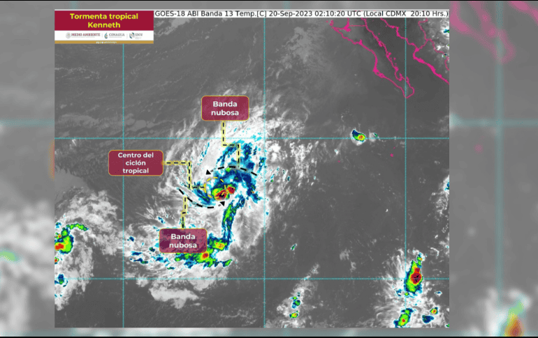 El Centro Nacional de Huracanes de Estados Unidos aseguró que la tormenta tropical no durará más de 48 horas. ESPECIAL/SMN