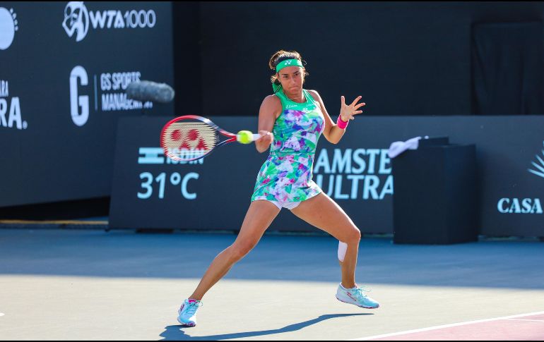 Caroline Garcia, la tenista francesa y tercer mejor sembrada del GDL Open AKRON, se convirtió en la segunda semifinalista del torneo. EL INFORMADOR / A. Navarro