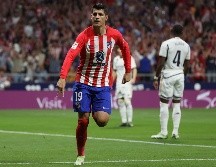 Morata fue el hombre quien marcó la pauta en el encuentro con los dos goles de vestidor que le propinó a los merengues. EFE / K. Huesca