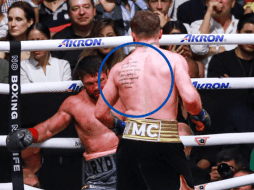 El Canelo Álvarez tiene alrededor de 14 tatuajes en distintas partes de su cuerpo. EL INFORMADOR/ ARCHIVO.