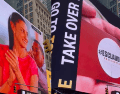 Un anuncio de Claudia Sheinbaum se vio en el Time Square en Nueva York. ESPECIAL.