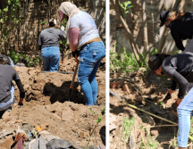 , las Madres Buscadoras de Jalisco encontraron restos humanos en una finca ubicada en el cruce de las calles 5 de Mayo y Núñez Morquecho. ESPECIAL.