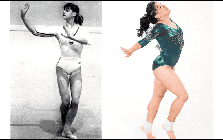 Comaneci y Alexa Moreno, junto con Simone Biles son mujeres destacadas en la gimnasia, y en esta ocasión los Juegos Olímpicos ha destacado en un video los 40 años del salto olímpico, desde la gimnasta rumana hasta la mexicana. SUN/ Archivo.