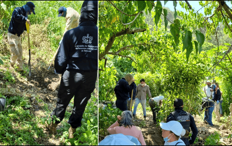 Ya son 24 bolsas con restos humanos encontrados en la fosa clandestina de Santa Ana Tepetitlán. ESPECIAL/ Luz de Esperanza.