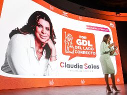 La diputada emecista por el Distrito 8 se destapó oficialmente como aspirante a la presidencia municipal. EL INFORMADOR/ H. Figueroa..