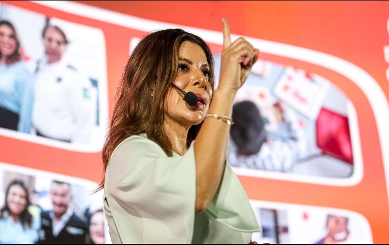 La diputada emecista por el Distrito 8 se destapó oficialmente como aspirante a la presidencia municipal. EL INFORMADOR/ H. Figueroa..