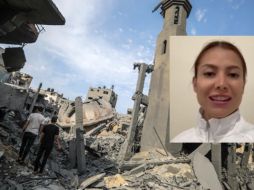 Blajaith Aguilar, entrenadora nacional del Conjunto de Gimnasia Rítmica, se encuentra actualmente varada en Israel. EFE/ H. Sabes