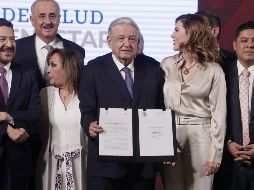 En Palacio Nacional, López Obrador destacó que la mitad de la población no tiene seguridad social. SUN / G. Pano