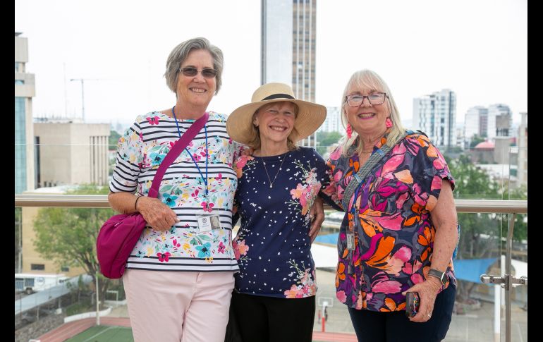 Judith Johnson, Charlette Keene y Kathy Walker. GENTE BIEN JALISCO/ Jorge Soltero