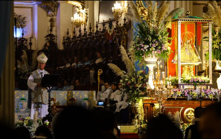 Con una misa de despedida oficiada por el monseñor Engelberto Polino Sánchez, obispo auxiliar de Guadalajara, la Virgen de Zapopan regresa a su casa. EL INFORMADOR / A. Navarro