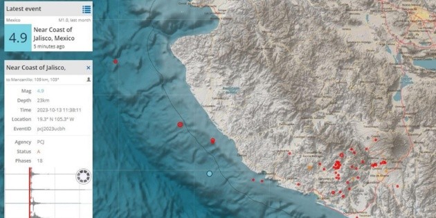 Temblor: Se registra sismo en Cihuatlán;  PC Jalisco realiza seguimiento