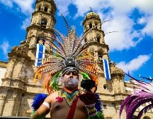 En el evento realizado en el atrio de la Basílica, asistieron alrededor de 8 mil danzantes. EL INFORMADOR / A. NAVARRO