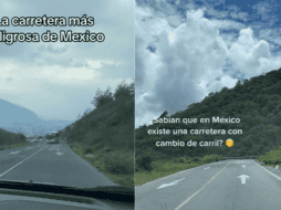 En México existen distintas carreteras, pero este tramo provoca mucha curiosidad debido a sus inusuales cambios de carril. ESPECIAL/ capturas de pantalla de videos.