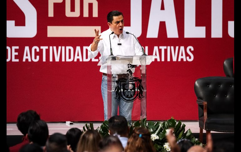 José María Martínez, estableció un pacto de amor por Jalisco, y resaltó que ha emprendido una lucha por salvar al Estado contra los gobernantes sinvergüenzas, que sea el pueblo quien decida y mande, y que haya transformación. EL INFORMADOR / H. Figueroa