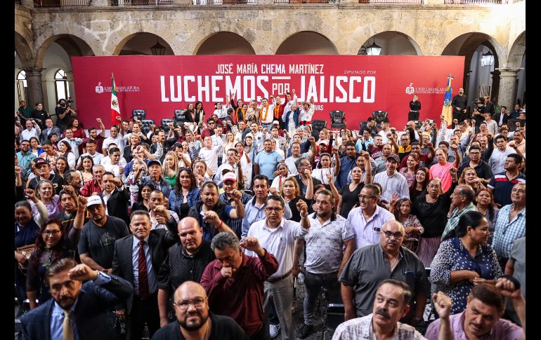 José María Martínez, estableció un pacto de amor por Jalisco, y resaltó que ha emprendido una lucha por salvar al Estado contra los gobernantes sinvergüenzas, que sea el pueblo quien decida y mande, y que haya transformación. EL INFORMADOR / H. Figueroa