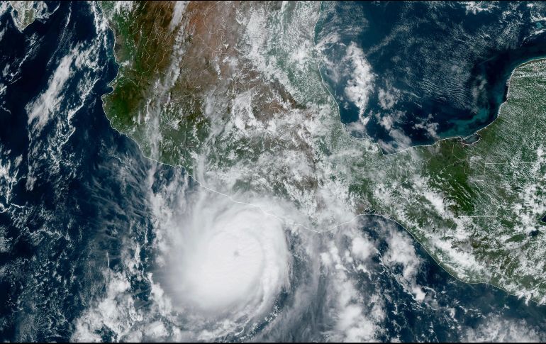 Imagen satelital del huracán 
