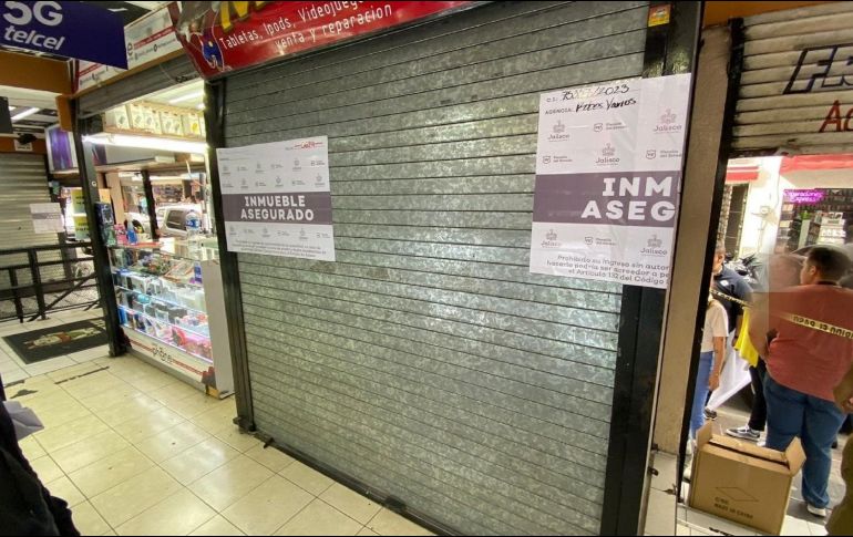 El local fue asegurado con la colocación de sellos oficiales de clausurados, en tanto se continúa con las diligencias ministeriales. CORTESÍA