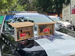 Tras una inspección al hombre, los oficiales le encontraron una pistola calibre .380 con 7 cartuchos útiles, así como una subametralladora calibre .22 con dos tiros. CORTESÍA