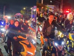 Un grupo de motociclistas salió de Selva Mágica y se reunió en Avenida Washington y Federalismo en Guadalajara donde ya lo esperaban otros grupos de motociclistas. ESPECIAL
