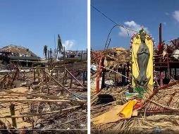 Algo sorprendió, una imagen de la Virgen María logró permanecer intacta ante el paso del huracán 