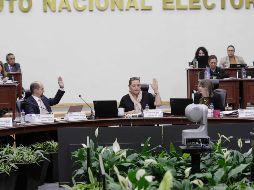 Sesión extraordinaria del INE en la que se votaron ámbitos relacionados a las elecciones de 2024. SUN/G. Pano