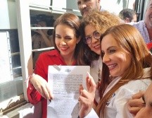 PRI, PAN y PRD se unieron para firmar el convenio de coalición. EL INFORMADOR/ J. Díaz