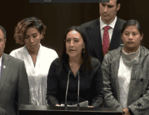 Laura Imelda Pérez aseguró que ya hay un presupuesto destinado para atender la emergencia por el huracán y recriminó que hablen mal del presidente. ESPECIAL/ Video.