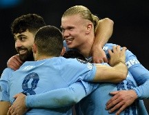 Erling Haaland entró de cambio y resolvió el partido con un doblete. EFE/P. Powell