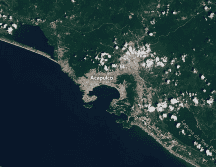 Imagen del 21 de septiembre de 2023, se ve a la ciudad completamente boscosa. CORTESÍA/ Observatorio de la Tierra de la NASA