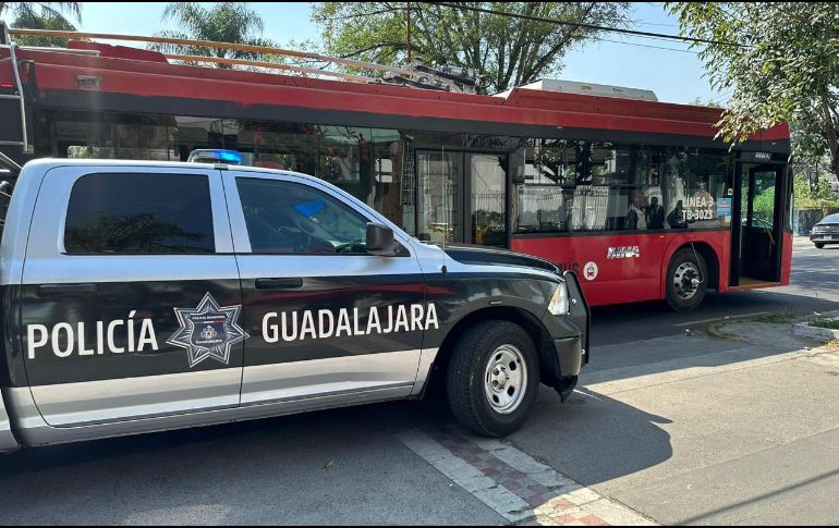 Una unidad de la Línea 3 fue asaltada esta mañana. ESPECIAL / POLICIA DE GUADALAJARA