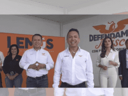 “Estamos felices de presentarles a las mujeres y hombres con los cuales refrendaremos los buenos gobiernos en Jalisco”, dijo Pablo Lemus. ESPECIAL/ X @PabloLemusN